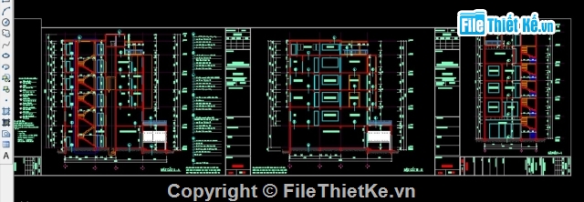Bản vẽ,bản vẽ nhà phố,kiến trúc 4 tầng