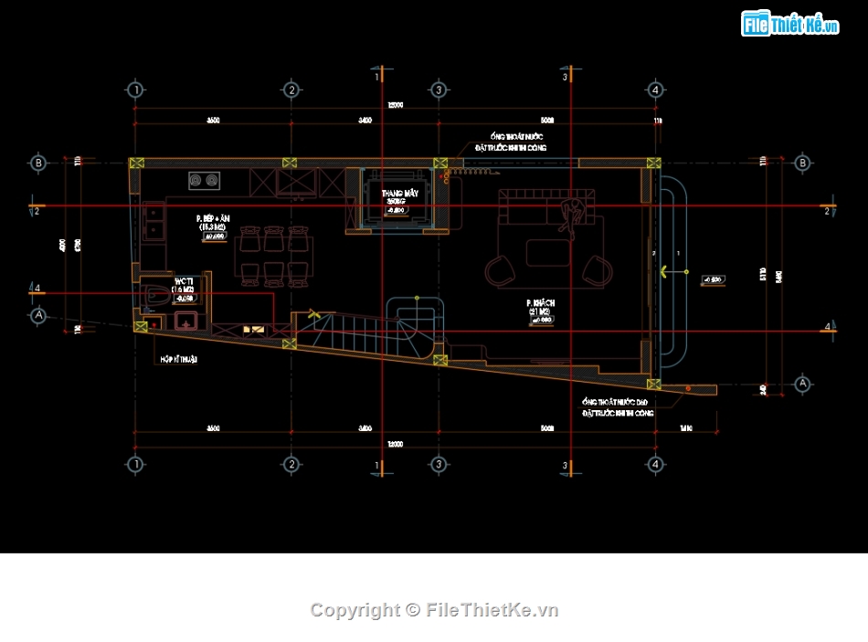 kiến trúc 5 tầng,bản vẽ nhà,bản vẽ cad nhà phố,nhà phố