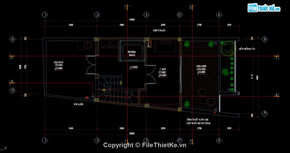 kiến trúc 5 tầng,bản vẽ nhà,bản vẽ cad nhà phố,nhà phố