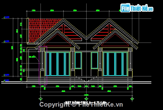 Bản vẽ,nhà cấp 4,kiến trúc nhà cấp 4,mái nhà,kiến trúc nhà,nhà mái thái