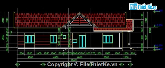 Bản vẽ,nhà cấp 4,kiến trúc nhà cấp 4,mái nhà,kiến trúc nhà,nhà mái thái