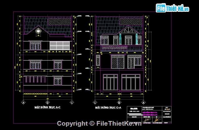 kiến trúc nhà đẹp,Bản vẽ nhà dân,nhà 2.5 tầng,mẫu nhà phố đẹp