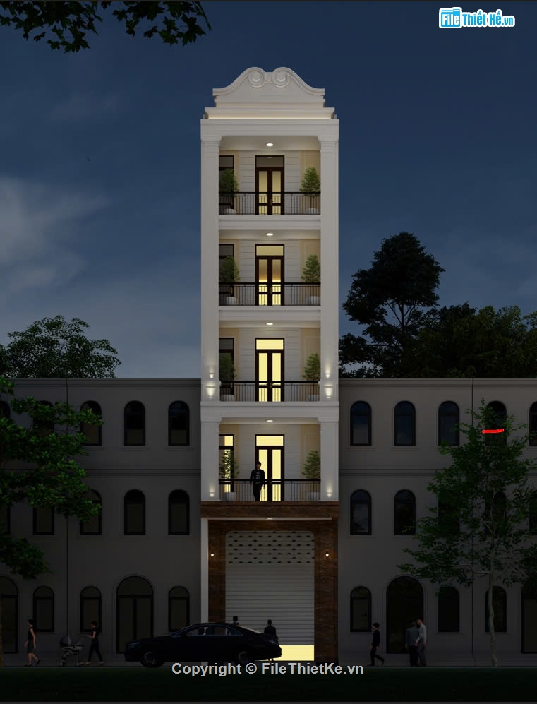 nhà lô 5 tầng,nhà 5 tầng,nhà lô 5x15m