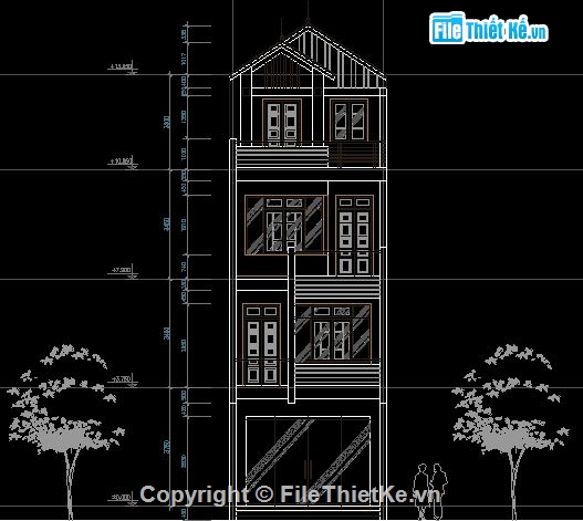 Nhà phố kích thước4.8x15m,nhà có phối cảnh,mẫu nhà phố đẹp