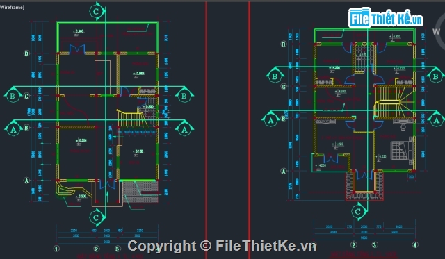 kiến trúc 2 tầng,kiến trúc 2  tầng,Nhà 2 tầng,Bản vẽ kiến trúc Nhà