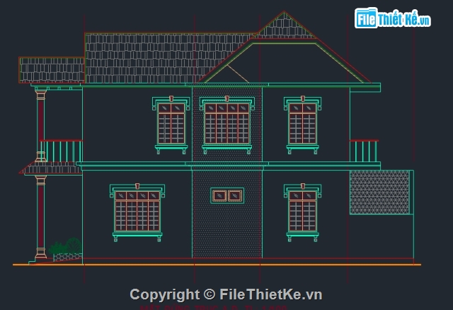 kiến trúc 2 tầng,kiến trúc 2  tầng,Nhà 2 tầng,Bản vẽ kiến trúc Nhà