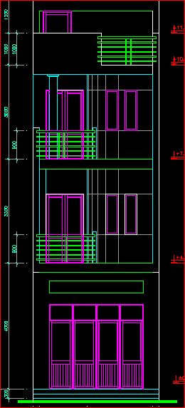 kiến trúc nhà ở,kiến trúc 4 tầng rưỡi,nhà phố kích thước 4 x 15m