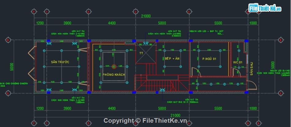Bản vẽ nhà phố,nhà phố 3 tầng,Bản vẽ