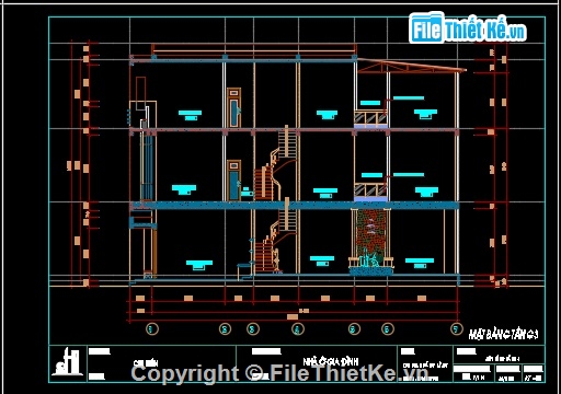 Bản vẽ nhà phố 3 tầng kích thước 4.9x16.3m,nhà phố mặt tiền 5m,bản vẽ nhà phố 3 tầng