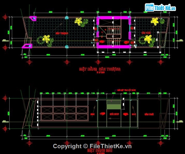 Nhà lệch tầng,bản vẽ 6 tầng,nhà phố 6 tầng,nhà kích thước 3.6 x 17.3m