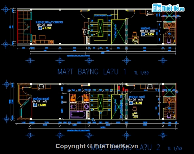 Bản vẽ kiến trúc Nhà,kiến trúc Nhà phố kích thước 4x16 m,kiến trúc nhà lệch tầng