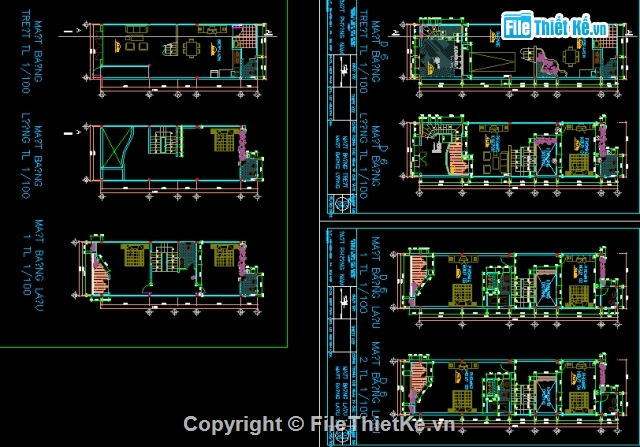 Bản vẽ kiến trúc Nhà phố,Bản vẽ nhà phố,Nhà phố kt 5x18m,mẫu nhà phố 5 tầng