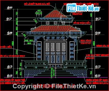 Bản vẽ nhà thờ họ,mẫu nhà thờ đẹp,mẫu nhà thờ 2 cấp