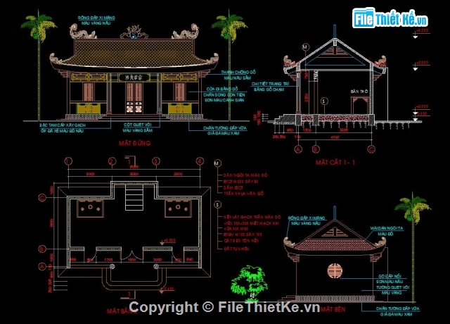 đình chùa cổ,kiến trúc đẹp,bản vẽ kiến trúc,Kiến trúc đình,mẫu nhà thờ tổ đẹp