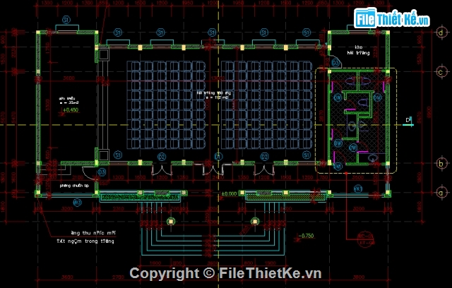 Kiến trúc nhà văn hóa,bản vẽ nhà văn hóa,nhà văn hóa,nhà văn hóa 10 x 21.6m