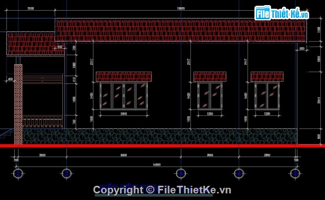 mẫu nhà trệt,nhà trệt mái thái,thiết kế nhà trệt