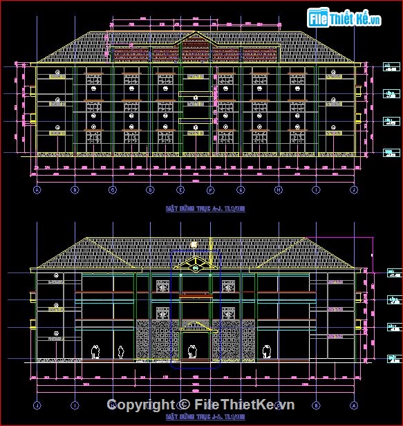 bản vẽ kiến trúc,kiến trúc trường đại học,đại học tây đô,kiến trúc khối nhà chữ U
