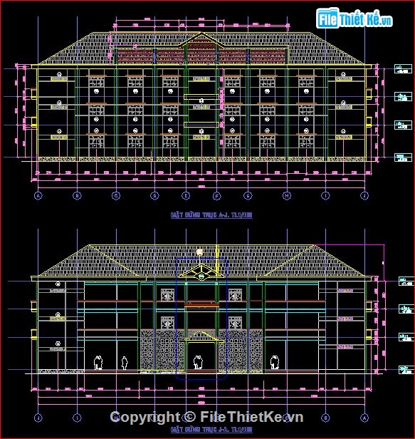 bản vẽ kiến trúc,kiến trúc trường đại học,đại học tây đô,kiến trúc khối nhà chữ U