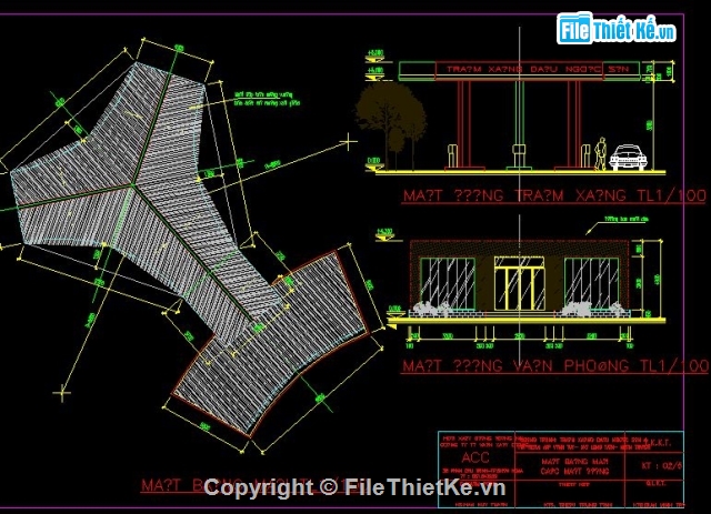 Bản vẽ kiến trúc trạm xăng,kiến trúc trạm xăng,kết cấu trạm xăng dầu