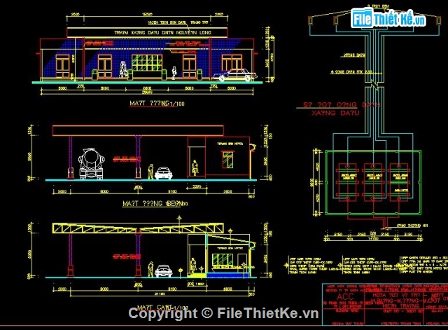 Bản vẽ kiến trúc trạm xăng,kiến trúc trạm xăng,kiến trúc cây xăng