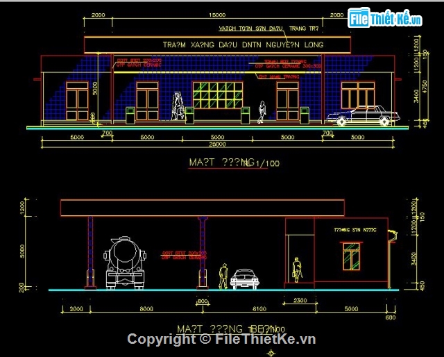 Bản vẽ kiến trúc trạm xăng,kiến trúc trạm xăng,kiến trúc cây xăng