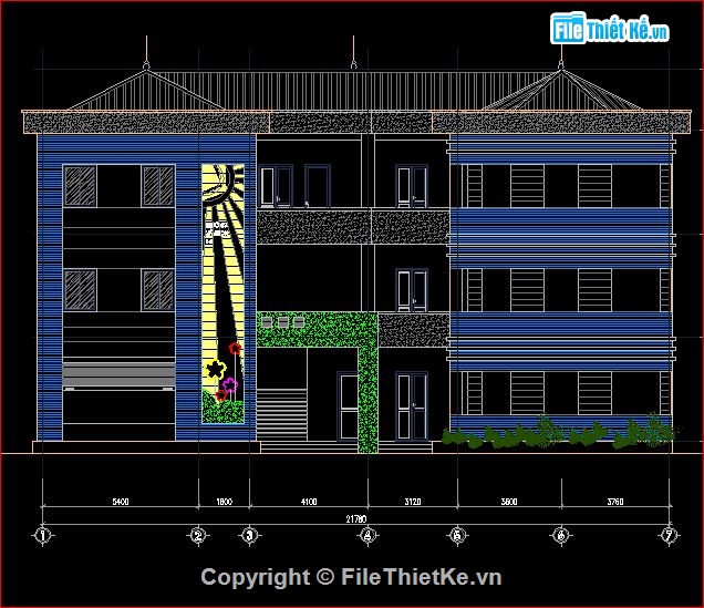 bản vẽ trường học,bản vẽ thiết kế trường mầm non,thiết kế trường mầm non 1-5