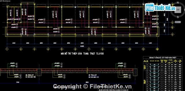 kiến trúc trường tiểu học 3 tầng,Trường tiểu học 3 tầng 12 phòng,bản vẽ trường tiểu học 3 tầng,trường tiểu học 8.9x44.2m