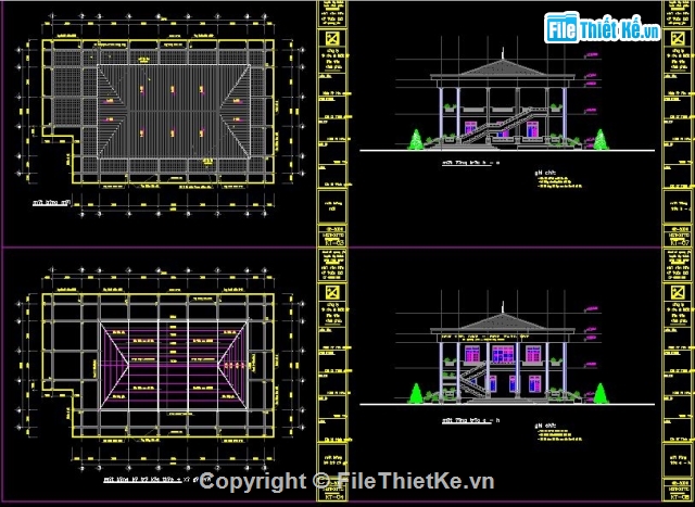 kiến trúc nhà văn hoá,kết cấu nhà văn hóa,nhà văn hóa 100 chỗ,bản vẽ nhà văn hóa