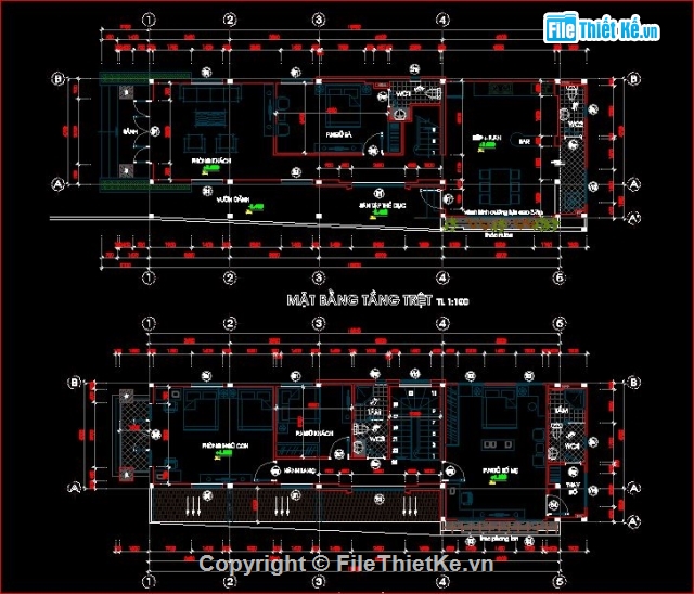 Bản vẽ nhà phố,biệt thự đẹp 2,biệt thự 4.7x18.25m,nhà phố dạng biệt thự