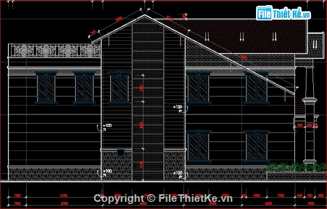 Bản vẽ nhà phố,biệt thự đẹp 2,biệt thự 4.7x18.25m,nhà phố dạng biệt thự