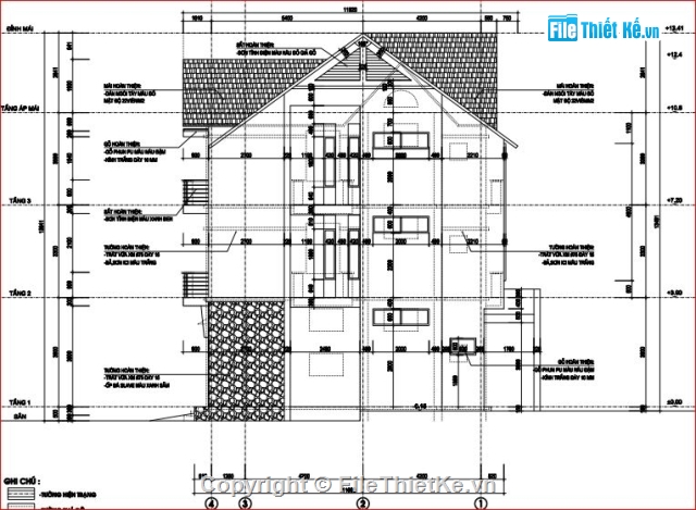 kết cấu biệt thự,kiến trúc biệt thự,biệt thự 3 tầng