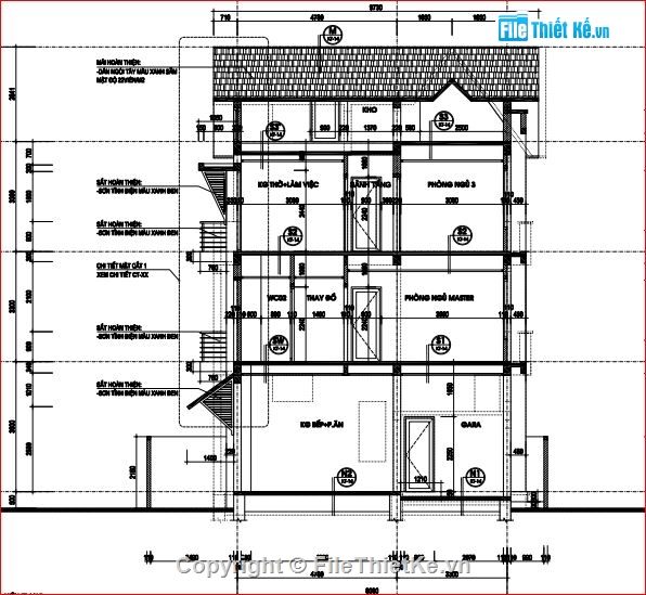 kết cấu biệt thự,kiến trúc biệt thự,biệt thự 3 tầng