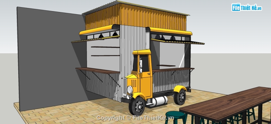 Bản vẽ Kiot bán hàng,Bản vẽ cad Kiot bán hàng,Bản vẽ nhà bán hàng,xe bán hàng lưu động,xe bán hàng rong,truckstore