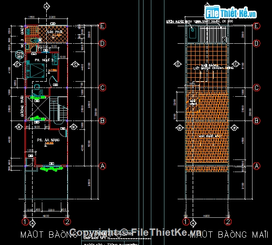 Bản vẽ,Bản vẽ nhà phố,nhà phố 5 x 20m,mặt tiền 5m,nhà phố 3 tầng