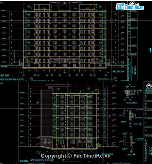 ký túc xá 10 tầng,file cad ký túc xá,ký túc xá file cad,autocad ký túc xá
