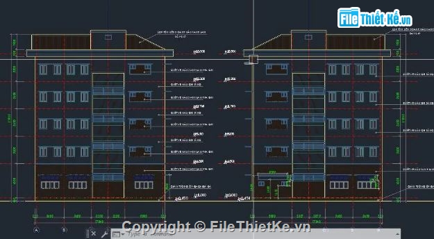 ký túc xá 5 tầng,ký túc xá,file cad ký túc xá,ký túc xá 5 tầng file cad