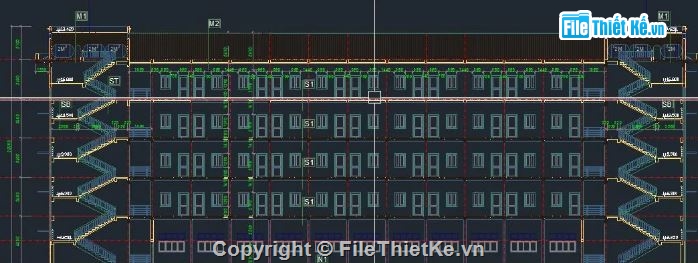 ký túc xá 5 tầng,ký túc xá,file cad ký túc xá,ký túc xá 5 tầng file cad