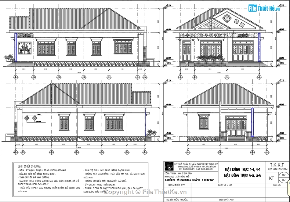 Bản vẽ nhà vườn,Bản vẽ mái thái đẹp,Bản vẽ mái thái tôn