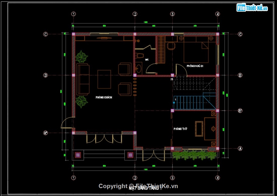 biệt thự 2 tầng,cad biệt thự 2 tầng,bản vẽ biệt thự mái nhật 2 tầng