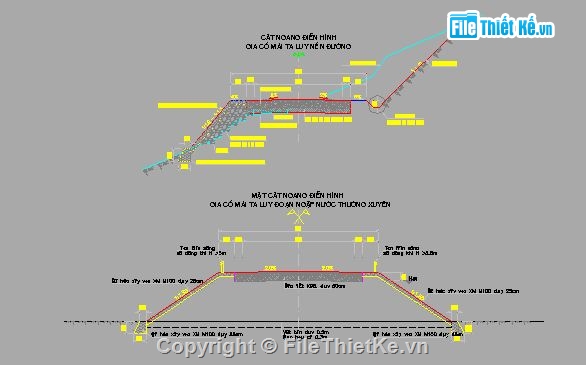 mặt cắt đường,bản vẽ kết cấu,thiết kế trắc ngang,mặt cắt ngang,đường đô thị