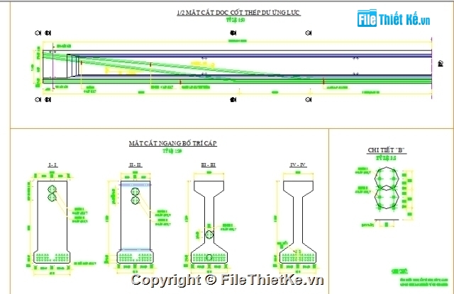 Bản vẽ,mẫu,Bản vẽ dầm I,dầm I 33m,dầm I căng trước,I 33m căng trước