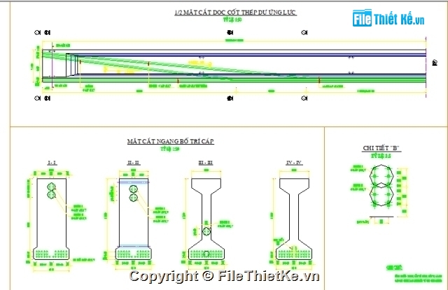 Bản vẽ,mẫu,Bản vẽ dầm I,dầm I 33m,dầm I căng trước,I 33m căng trước