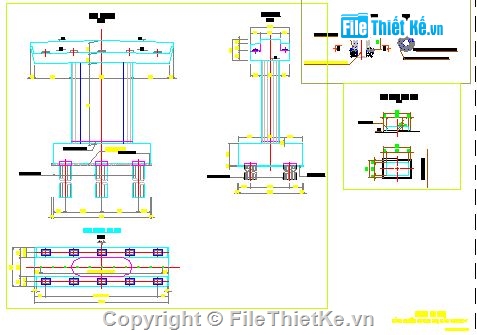 Bản vẽ cậu tạo mố,Thiết kế cấu tạo mố trụ,file cad mố trụ cầu