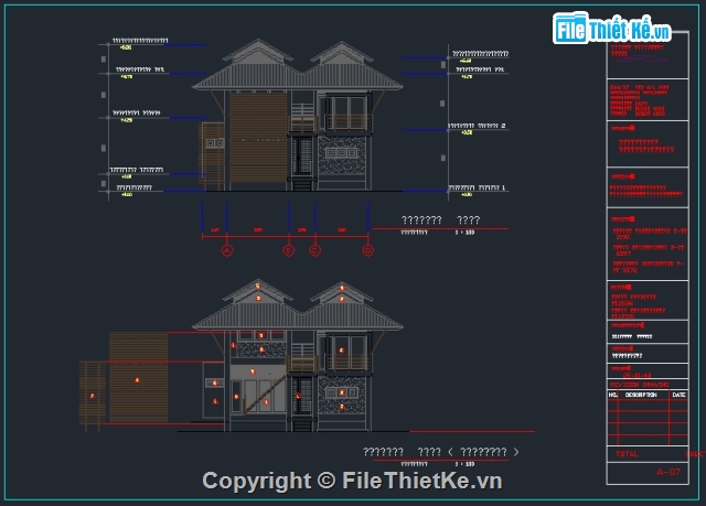 nhà 2 tầng mái thái,kiểu nhà mái thái,nhà mái thái đẹp