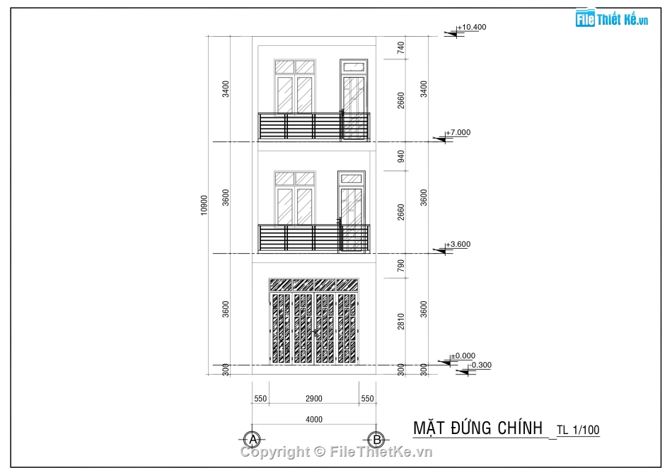 nhà phố 3 tầng,kiến trúc nhà phố 3 tầng,nhà phố 3 tầng 4x13m,bản vẽ nhà phố 3 tầng