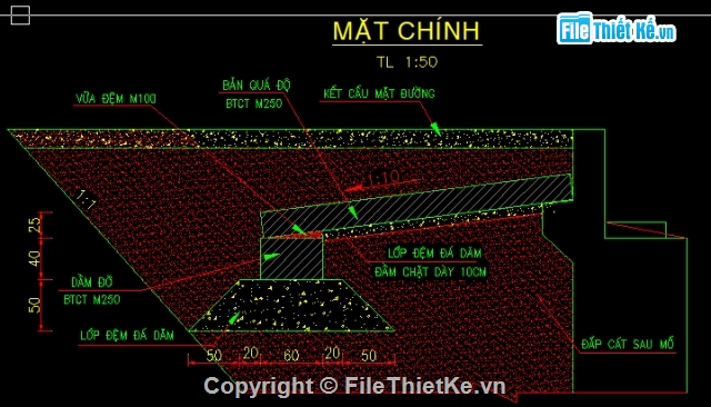 bản vẽ thiết kế,bản quá độ,cấu tạo chi tiết bản quá độ,cấu tạo đầy đủ của dầm dẫn,bản dẫn 3x7m
