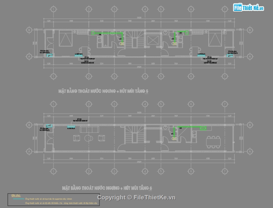 nhà cho thuê 7 tầng,Bản vẽ điện nước,FIle cad điện nước,Thiết kế điện nước,chung cư mini