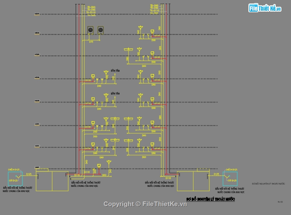 nhà cho thuê 7 tầng,Bản vẽ điện nước,FIle cad điện nước,Thiết kế điện nước,chung cư mini