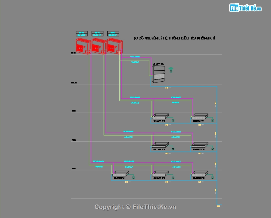 Autocad điện nước,Bản vẽ điện nước,Bản vẽ điện nước Villa 3 tầng,Thiết kế điện nước villa