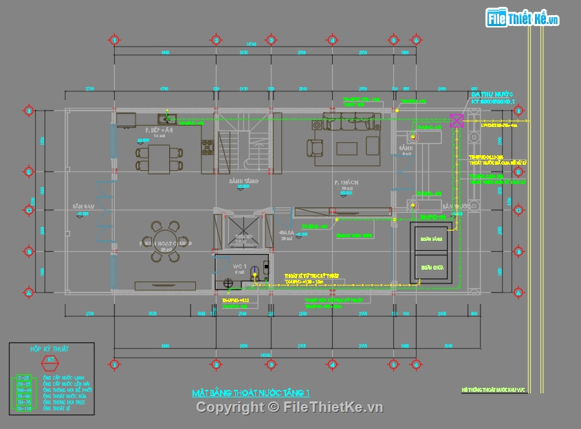 Autocad điện nước,Bản vẽ điện nước,Bản vẽ điện nước Villa 3 tầng,Thiết kế điện nước villa